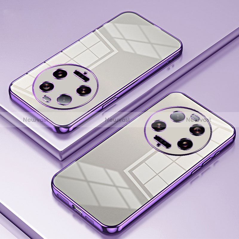 Ultra-thin Transparent TPU Soft Case Cover SY1 for Xiaomi Mi 13 Ultra 5G Purple