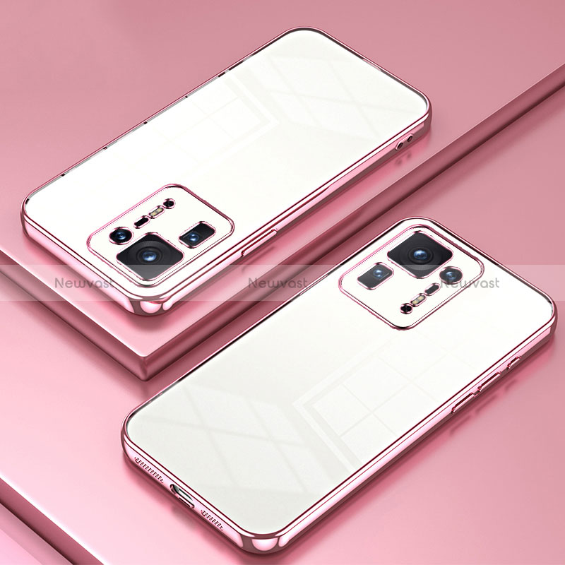 Ultra-thin Transparent TPU Soft Case Cover SY1 for Xiaomi Mi Mix 4 5G Rose Gold