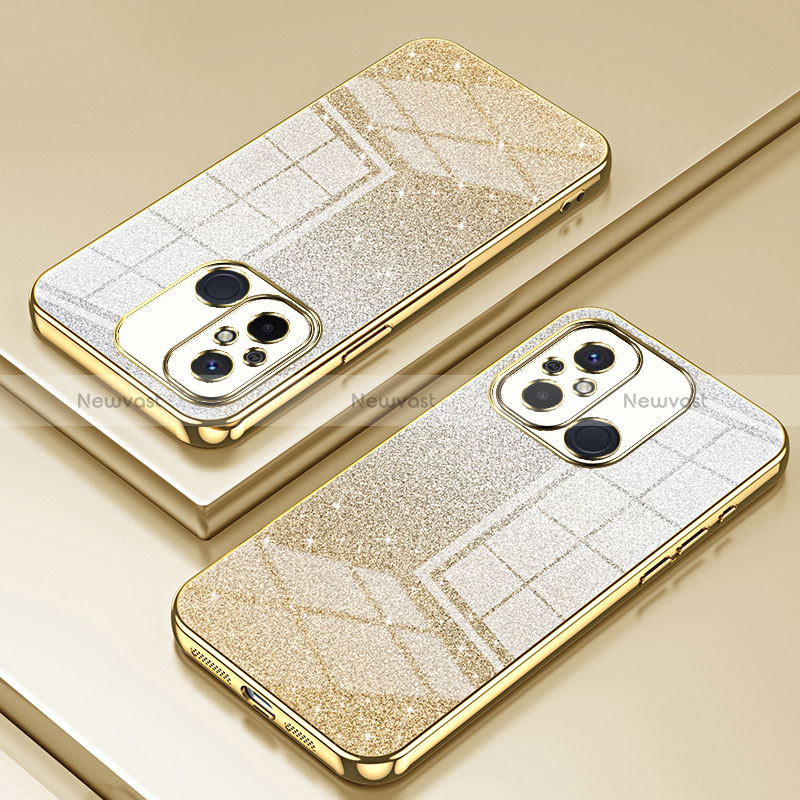 Ultra-thin Transparent TPU Soft Case Cover SY1 for Xiaomi Poco C55 Gold