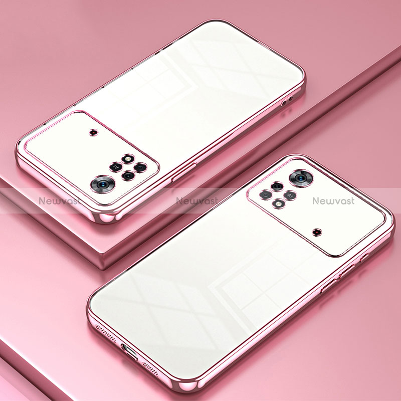 Ultra-thin Transparent TPU Soft Case Cover SY1 for Xiaomi Poco X4 Pro 5G Rose Gold
