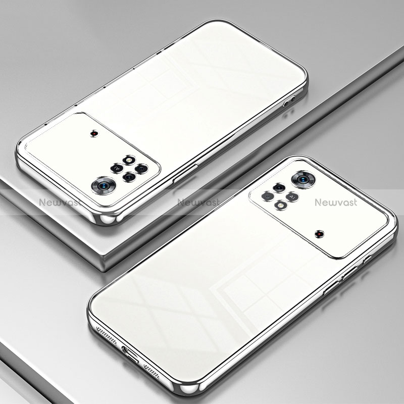 Ultra-thin Transparent TPU Soft Case Cover SY1 for Xiaomi Poco X4 Pro 5G Silver