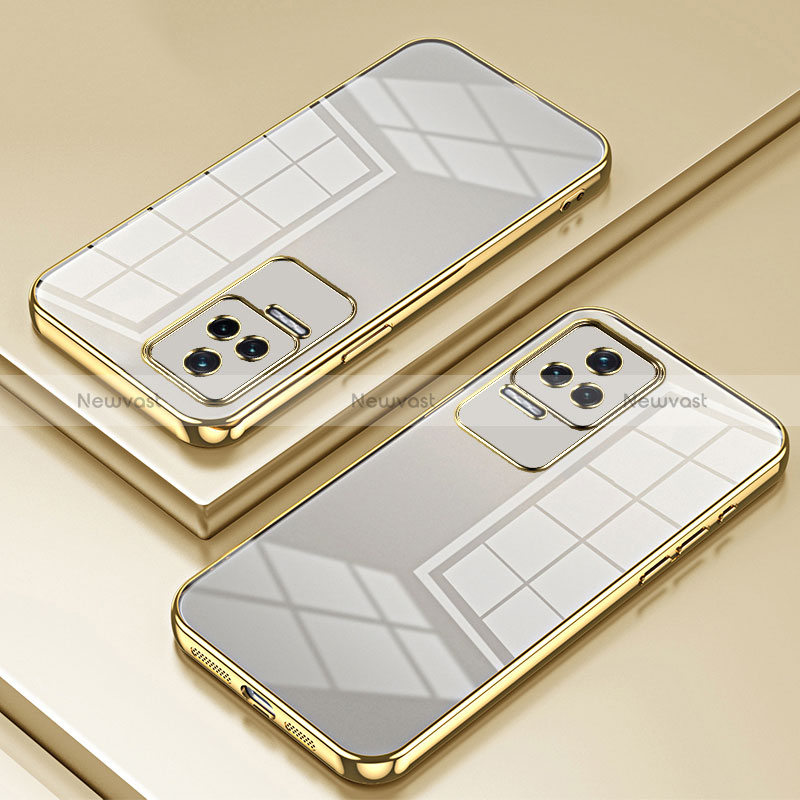 Ultra-thin Transparent TPU Soft Case Cover SY1 for Xiaomi Redmi K50 5G Gold