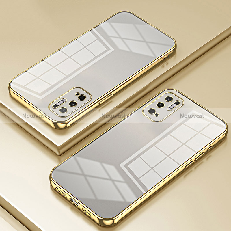 Ultra-thin Transparent TPU Soft Case Cover SY1 for Xiaomi Redmi Note 10 5G Gold