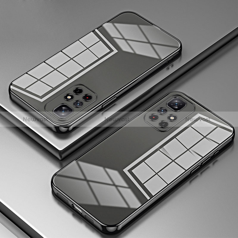 Ultra-thin Transparent TPU Soft Case Cover SY1 for Xiaomi Redmi Note 11 5G Black