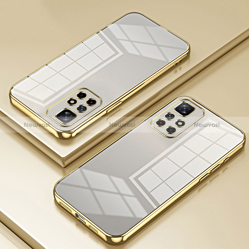 Ultra-thin Transparent TPU Soft Case Cover SY1 for Xiaomi Redmi Note 11 5G Gold