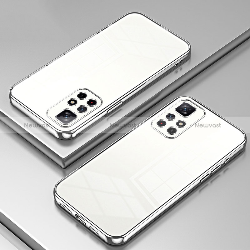Ultra-thin Transparent TPU Soft Case Cover SY1 for Xiaomi Redmi Note 11 5G Silver