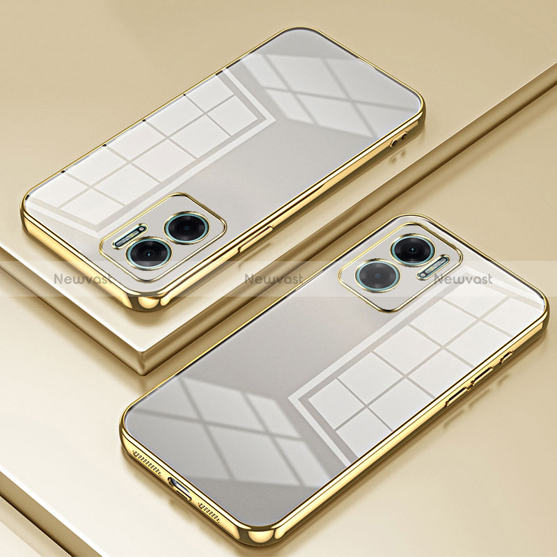 Ultra-thin Transparent TPU Soft Case Cover SY1 for Xiaomi Redmi Note 11E 5G Gold