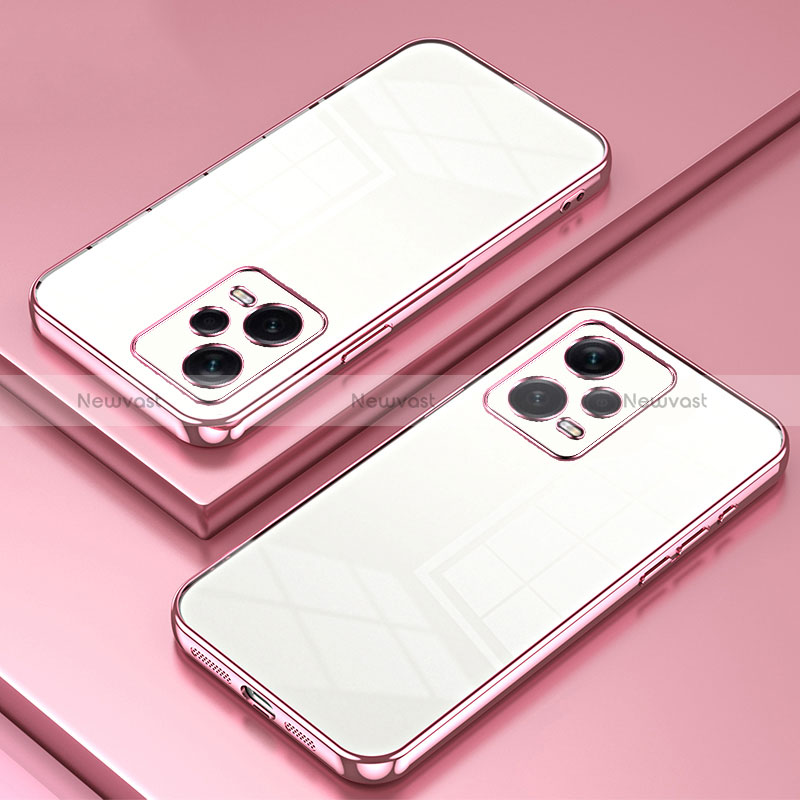 Ultra-thin Transparent TPU Soft Case Cover SY1 for Xiaomi Redmi Note 12 Explorer Rose Gold