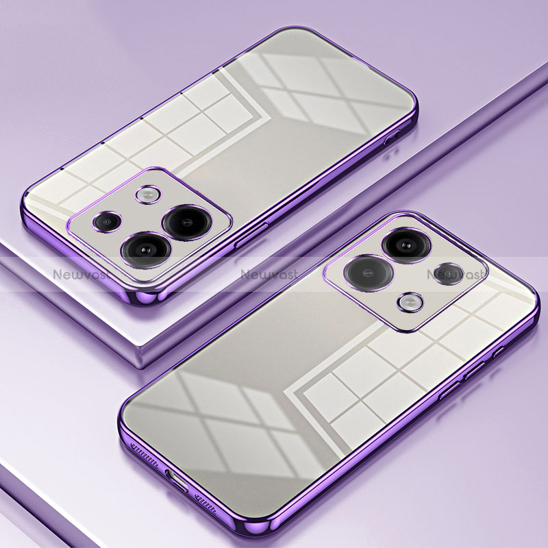 Ultra-thin Transparent TPU Soft Case Cover SY1 for Xiaomi Redmi Note 13 Pro 5G Purple