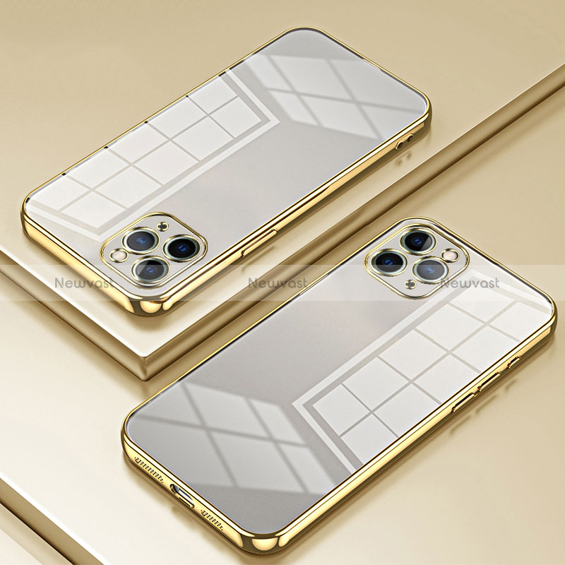 Ultra-thin Transparent TPU Soft Case Cover SY2 for Apple iPhone 11 Pro Gold