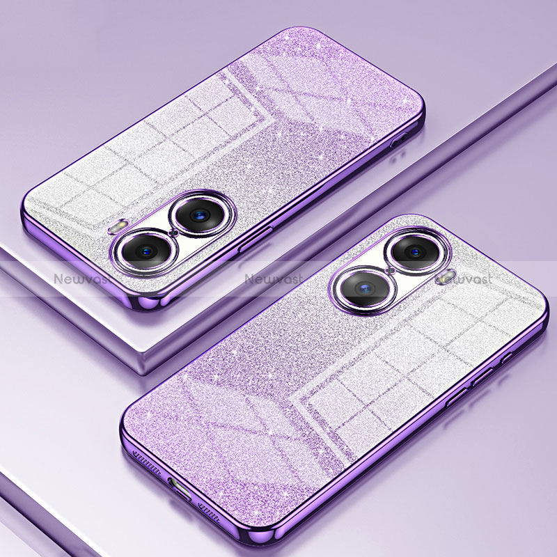 Ultra-thin Transparent TPU Soft Case Cover SY2 for Huawei Honor 60 Pro 5G Purple