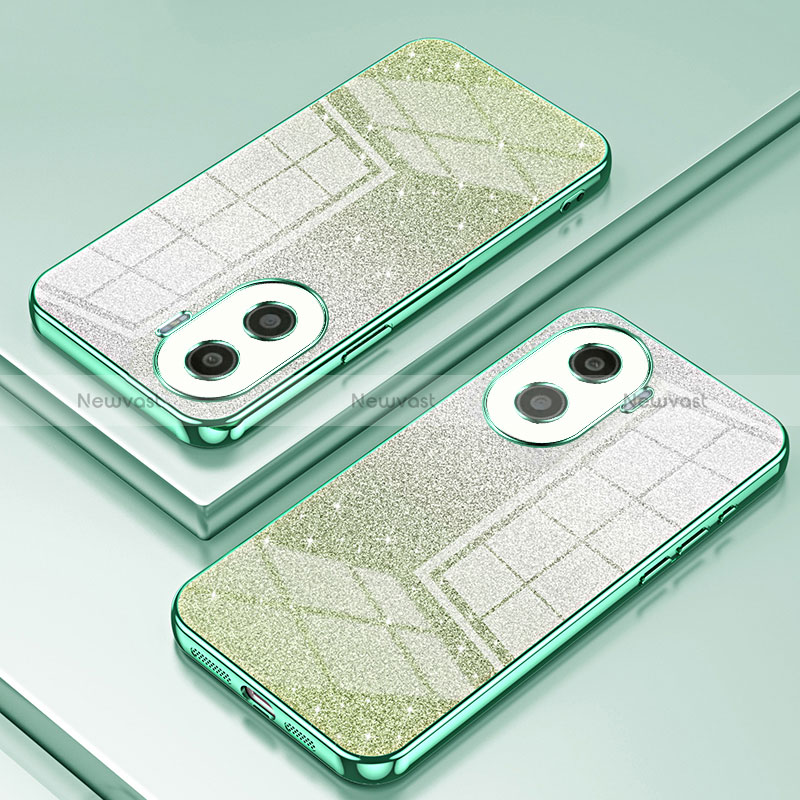 Ultra-thin Transparent TPU Soft Case Cover SY2 for Huawei Honor X40i 5G Green