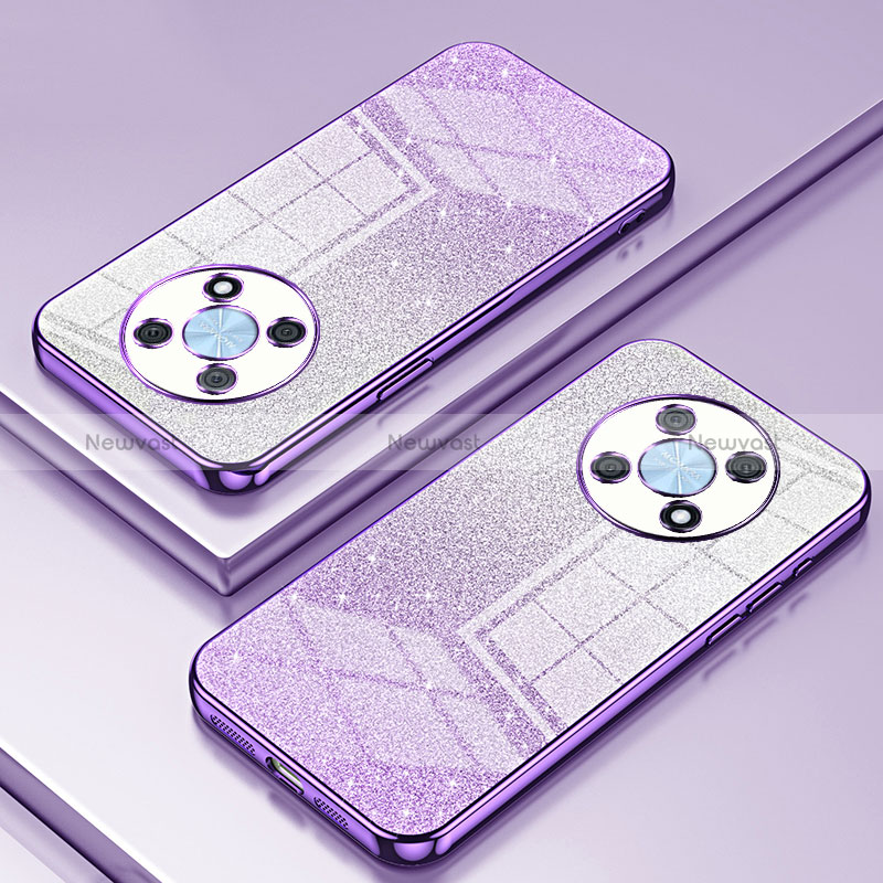 Ultra-thin Transparent TPU Soft Case Cover SY2 for Huawei Nova Y90 Purple