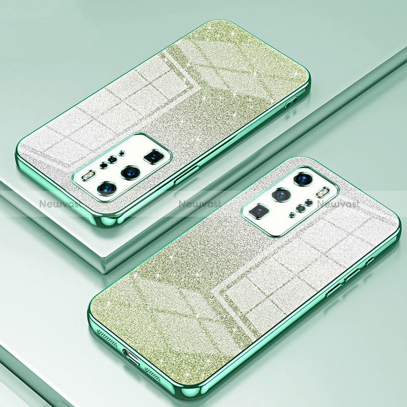 Ultra-thin Transparent TPU Soft Case Cover SY2 for Huawei P40 Pro Green