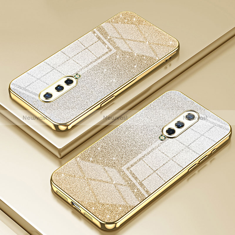 Ultra-thin Transparent TPU Soft Case Cover SY2 for OnePlus 8 Gold