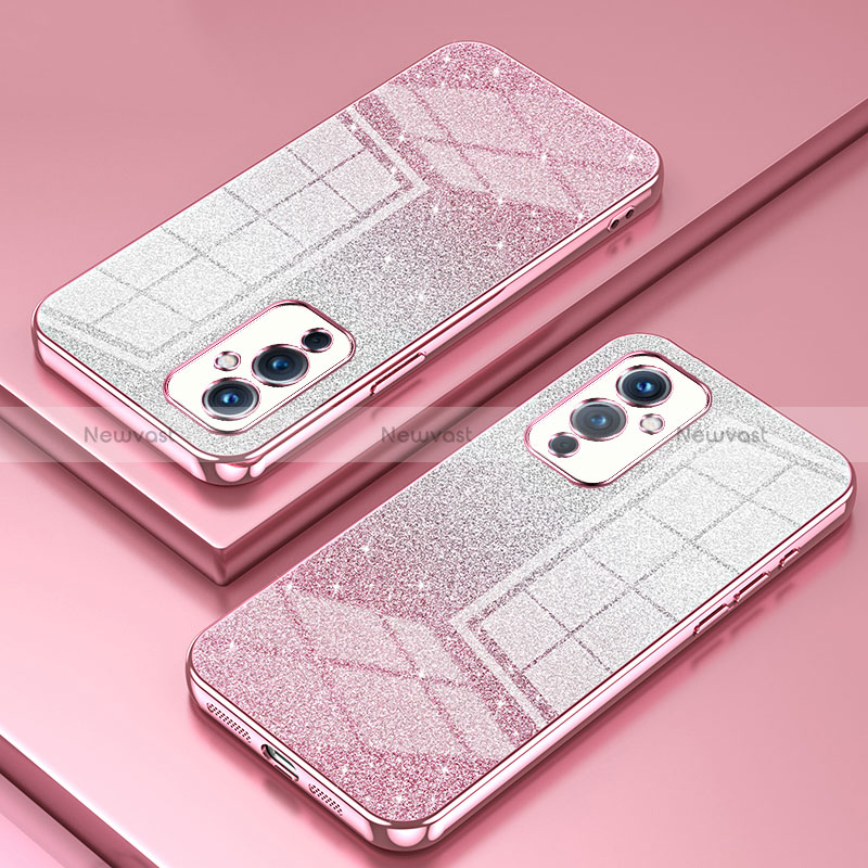 Ultra-thin Transparent TPU Soft Case Cover SY2 for OnePlus 9 5G Rose Gold