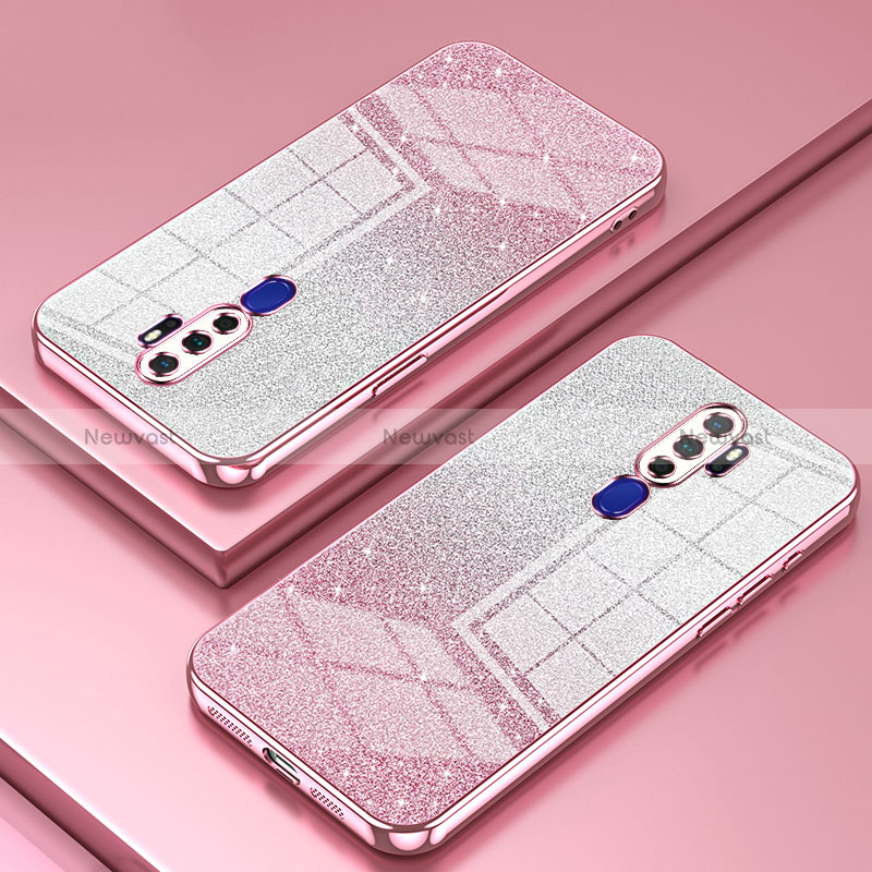 Ultra-thin Transparent TPU Soft Case Cover SY2 for Oppo A11X Rose Gold