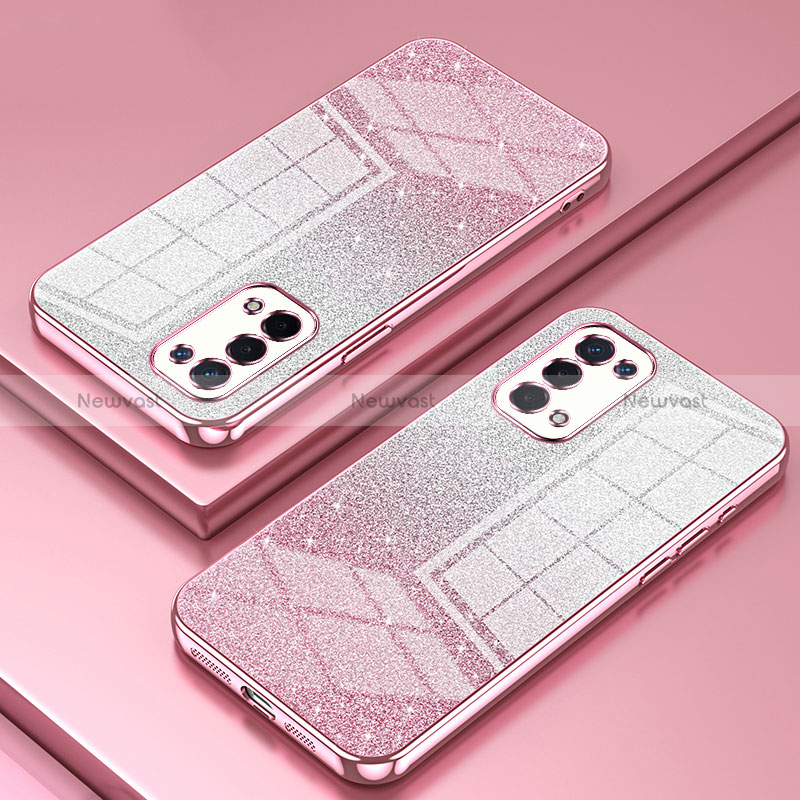 Ultra-thin Transparent TPU Soft Case Cover SY2 for Oppo A74 5G Rose Gold