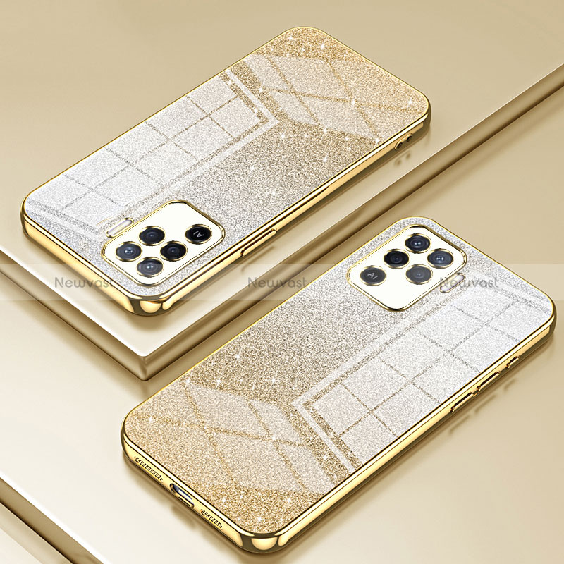 Ultra-thin Transparent TPU Soft Case Cover SY2 for Oppo A94 4G Gold