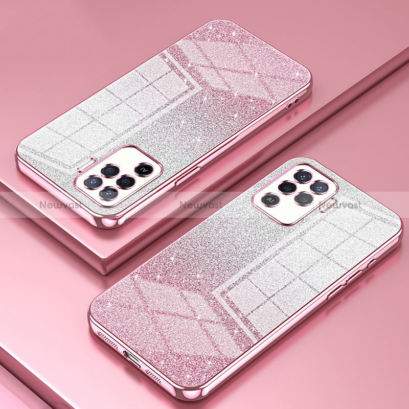 Ultra-thin Transparent TPU Soft Case Cover SY2 for Oppo A94 4G Rose Gold