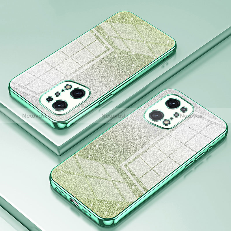 Ultra-thin Transparent TPU Soft Case Cover SY2 for Oppo Find X5 Pro 5G Green