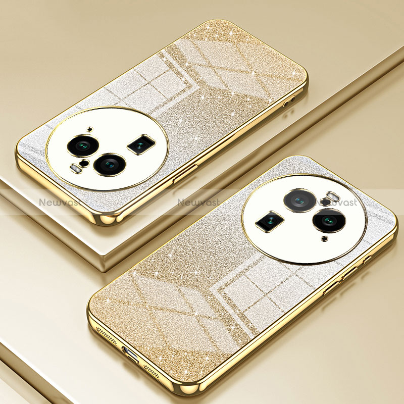 Ultra-thin Transparent TPU Soft Case Cover SY2 for Oppo Find X6 Pro 5G Gold