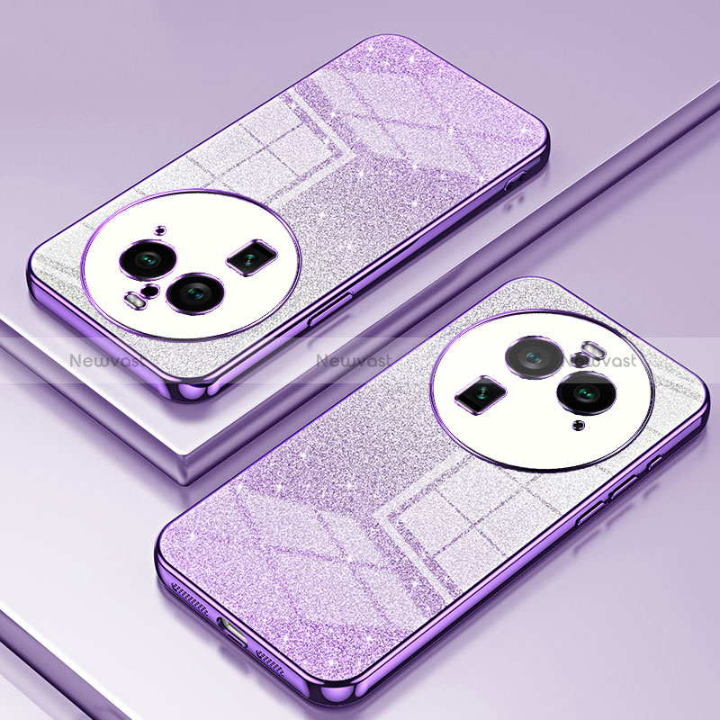 Ultra-thin Transparent TPU Soft Case Cover SY2 for Oppo Find X6 Pro 5G Purple