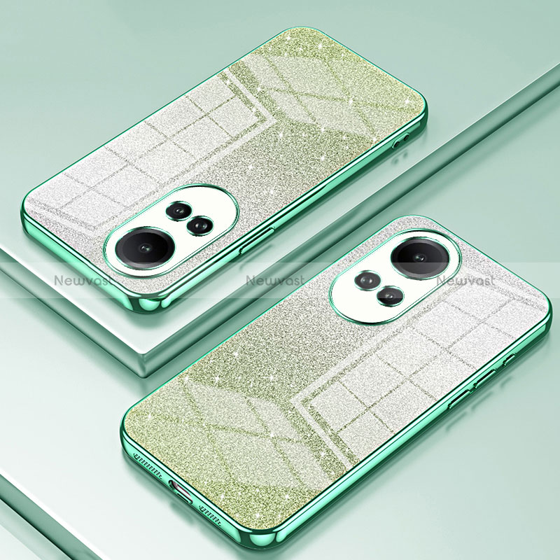 Ultra-thin Transparent TPU Soft Case Cover SY2 for Oppo Reno10 Pro 5G Green