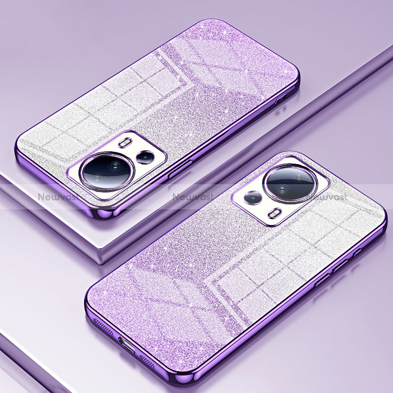 Ultra-thin Transparent TPU Soft Case Cover SY2 for Xiaomi Civi 2 5G Purple