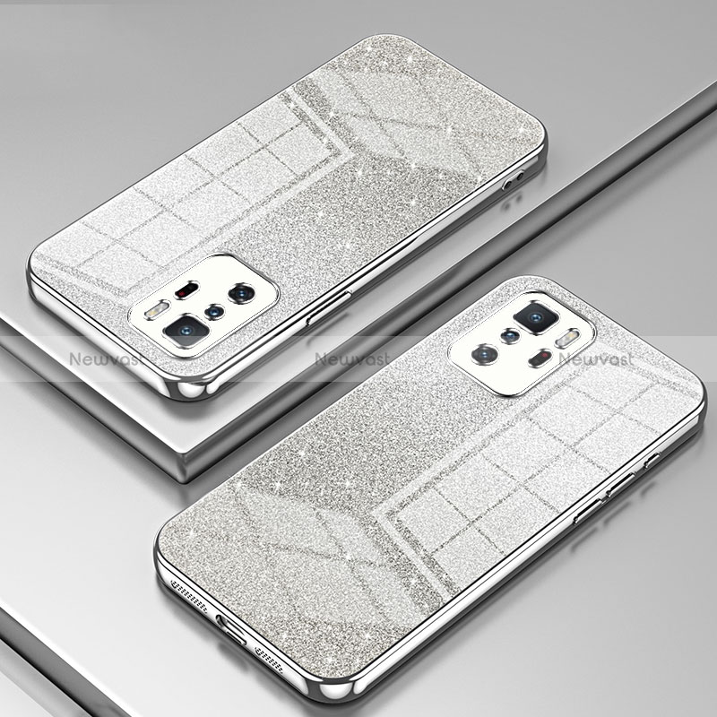 Ultra-thin Transparent TPU Soft Case Cover SY2 for Xiaomi Redmi Note 10 Pro 5G Silver