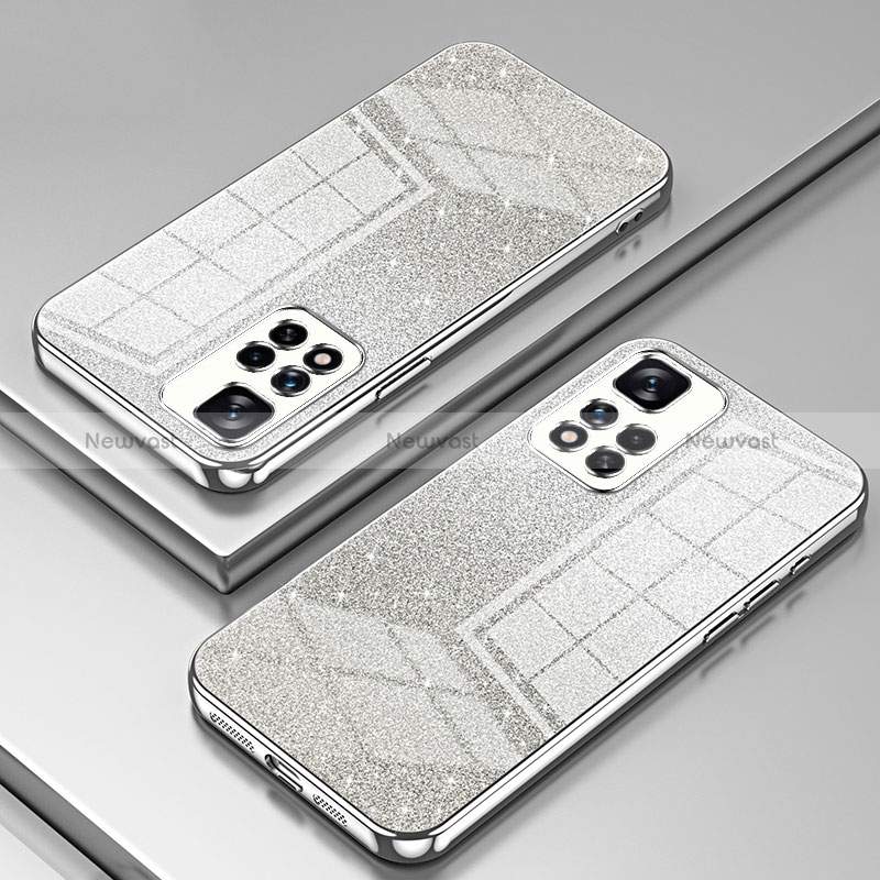 Ultra-thin Transparent TPU Soft Case Cover SY2 for Xiaomi Redmi Note 11 Pro 5G Silver