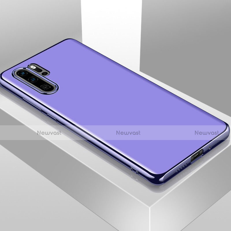 Ultra-thin Transparent TPU Soft Case Cover T01 for Huawei P30 Pro New Edition Purple