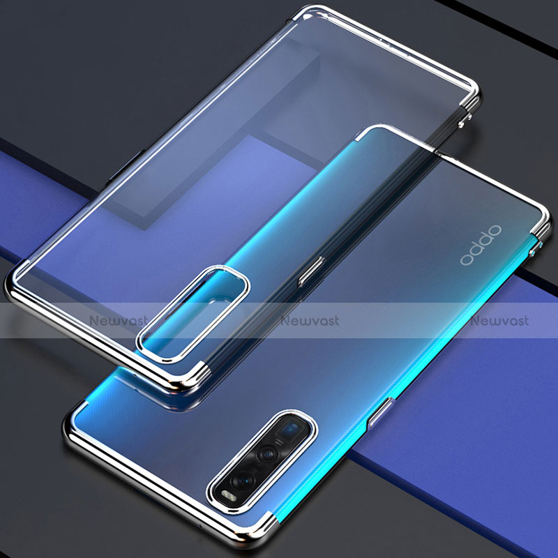 Ultra-thin Transparent TPU Soft Case Cover U01 for Oppo Find X2 Pro