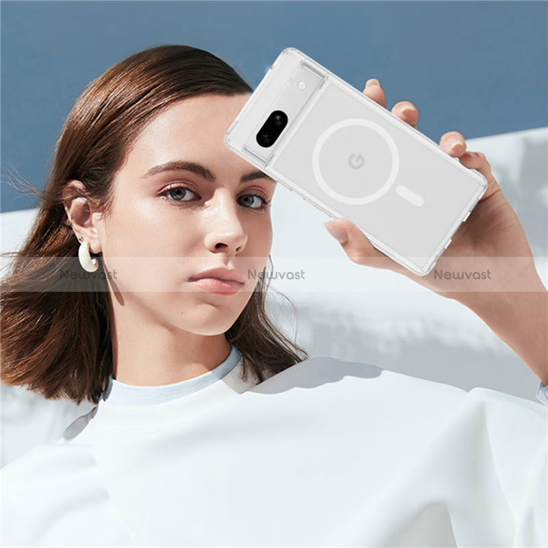 Ultra-thin Transparent TPU Soft Case Cover with Mag-Safe Magnetic for Google Pixel 7 5G Clear