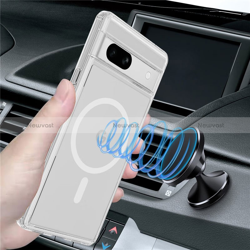 Ultra-thin Transparent TPU Soft Case Cover with Mag-Safe Magnetic for Google Pixel 7 5G Clear