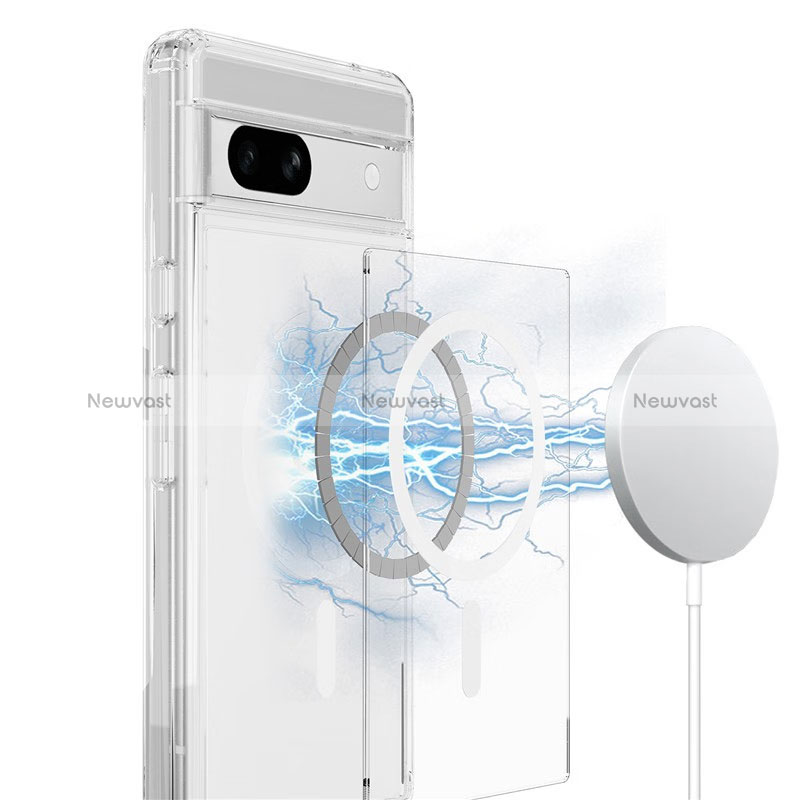 Ultra-thin Transparent TPU Soft Case Cover with Mag-Safe Magnetic for Google Pixel 7 5G Clear