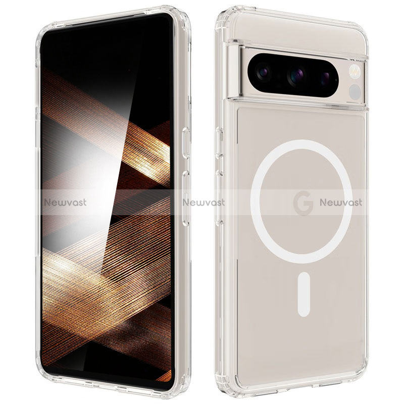 Ultra-thin Transparent TPU Soft Case Cover with Mag-Safe Magnetic for Google Pixel 8 Pro 5G Clear