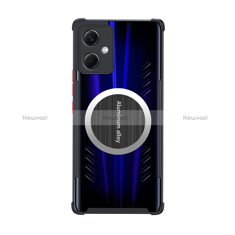 Ultra-thin Transparent TPU Soft Case Cover with Mag-Safe Magnetic for Xiaomi Redmi Note 12R Pro 5G Black