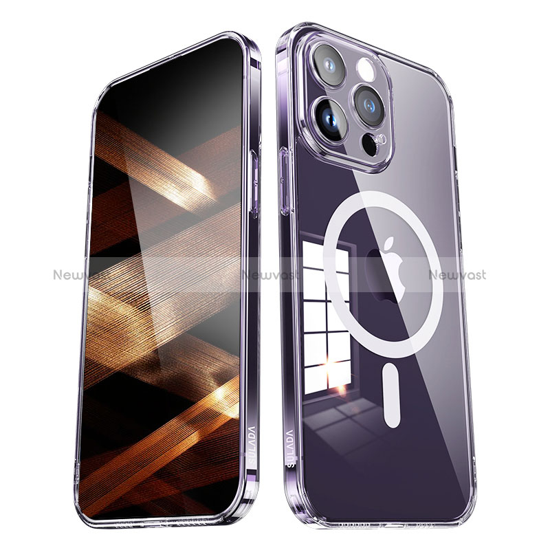 Ultra-thin Transparent TPU Soft Case Cover with Mag-Safe Magnetic LD1 for Apple iPhone 15