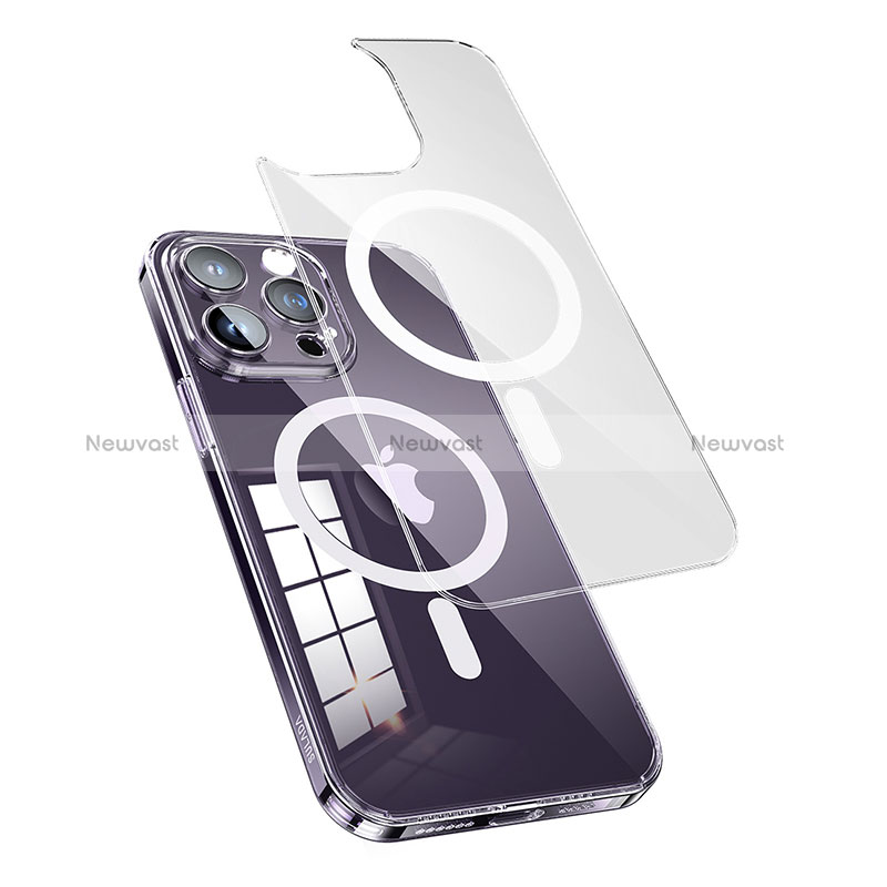 Ultra-thin Transparent TPU Soft Case Cover with Mag-Safe Magnetic LD1 for Apple iPhone 15