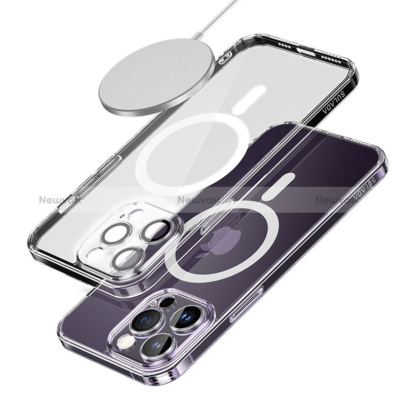 Ultra-thin Transparent TPU Soft Case Cover with Mag-Safe Magnetic LD1 for Apple iPhone 15 Plus