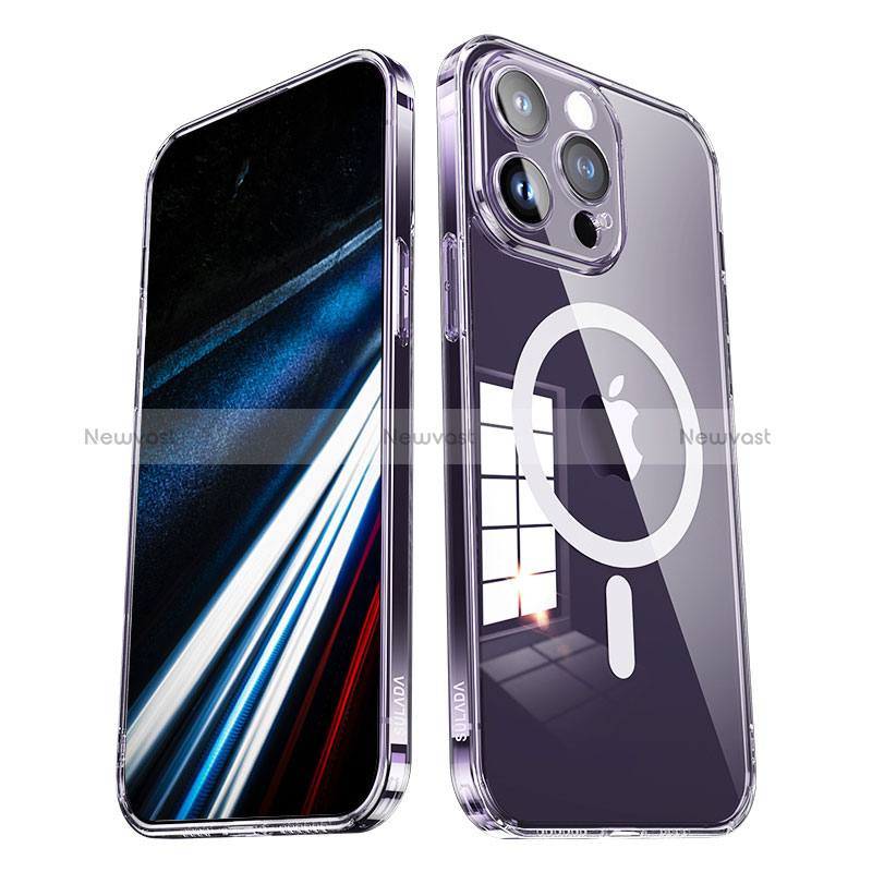 Ultra-thin Transparent TPU Soft Case Cover with Mag-Safe Magnetic LD1 for Apple iPhone 15 Pro