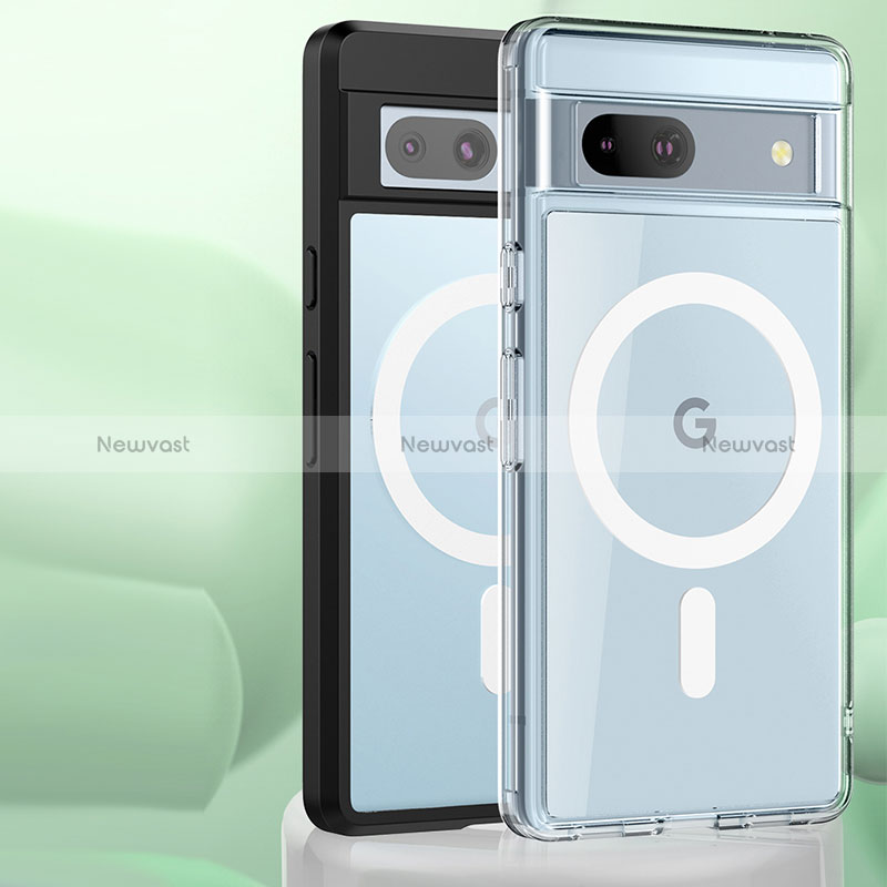 Ultra-thin Transparent TPU Soft Case Cover with Mag-Safe Magnetic P01 for Google Pixel 7a 5G