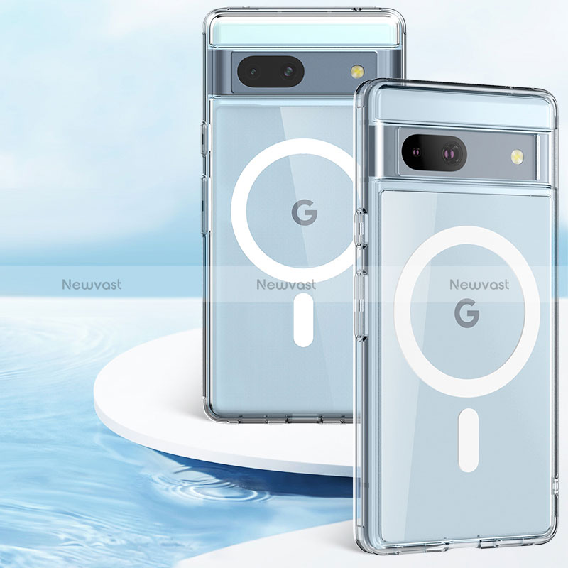 Ultra-thin Transparent TPU Soft Case Cover with Mag-Safe Magnetic P01 for Google Pixel 7a 5G Clear