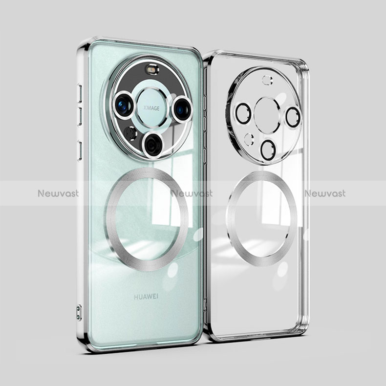 Ultra-thin Transparent TPU Soft Case Cover with Mag-Safe Magnetic P01 for Huawei Mate 60