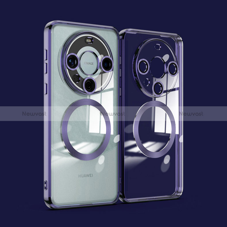 Ultra-thin Transparent TPU Soft Case Cover with Mag-Safe Magnetic P01 for Huawei Mate 60 Pro+ Plus