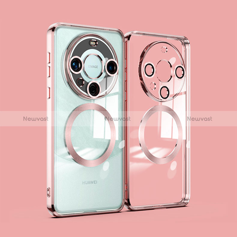 Ultra-thin Transparent TPU Soft Case Cover with Mag-Safe Magnetic P01 for Huawei Mate 60 Pro+ Plus