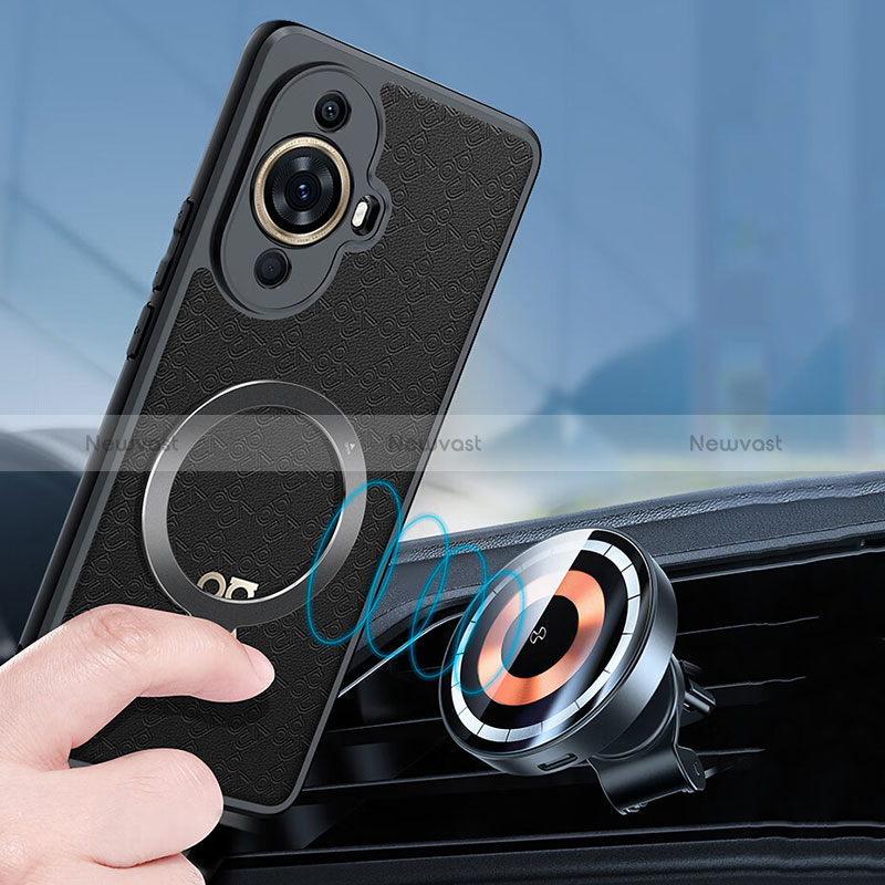 Ultra-thin Transparent TPU Soft Case Cover with Mag-Safe Magnetic P02 for Huawei Nova 11 Ultra Black