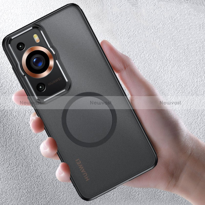 Ultra-thin Transparent TPU Soft Case Cover with Mag-Safe Magnetic QK1 for Huawei P60 Pro