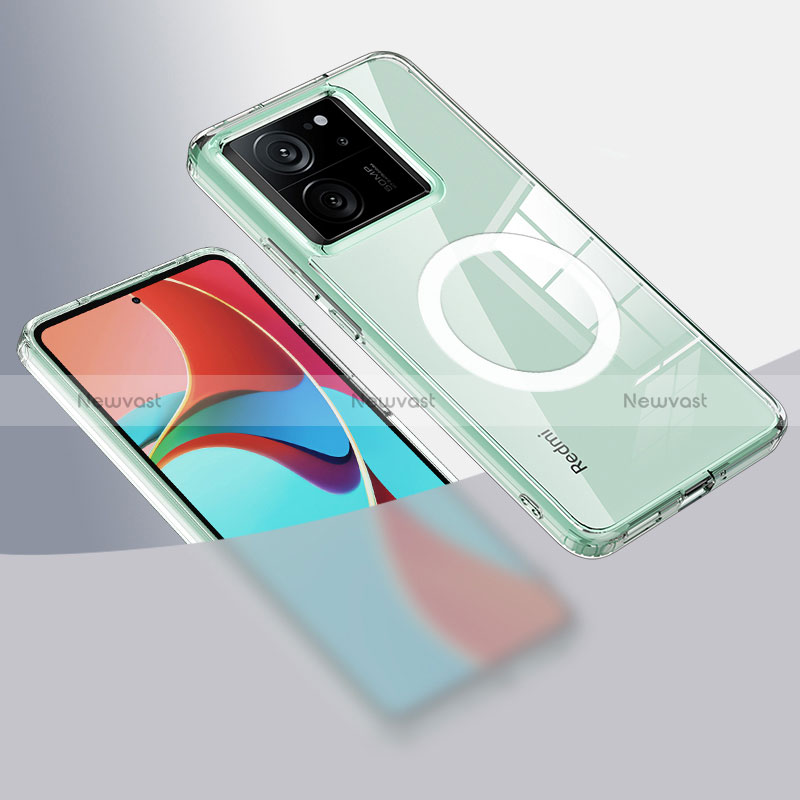 Ultra-thin Transparent TPU Soft Case Cover with Mag-Safe Magnetic QK1 for Xiaomi Redmi K60 Ultra 5G Clear